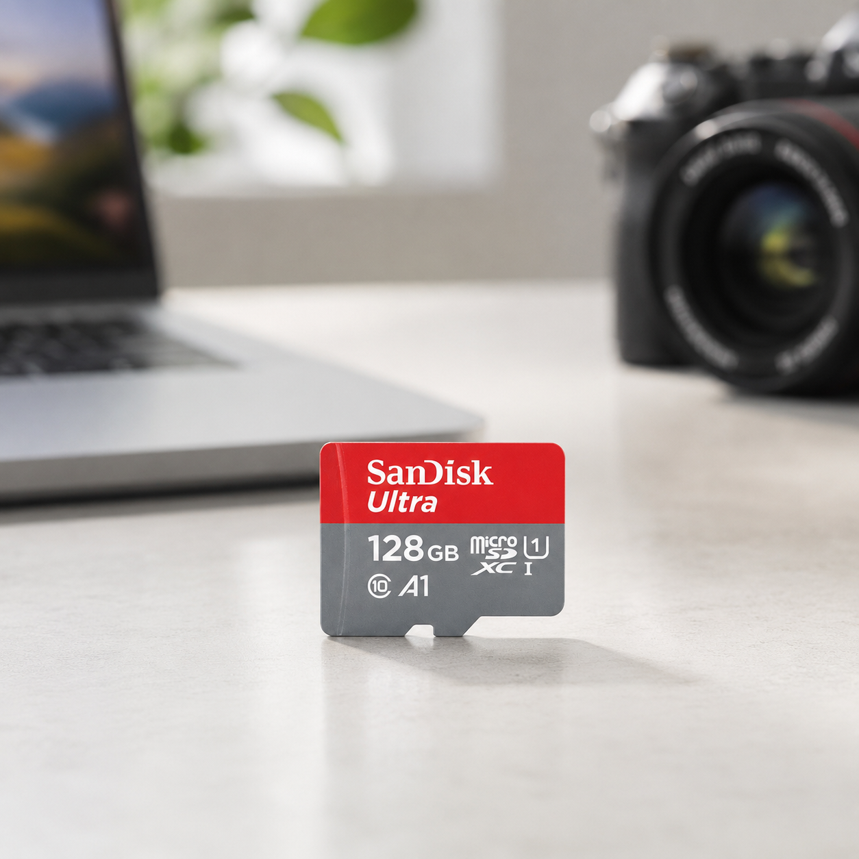 Card de memorie SanDisk Ultra microSDXC, 128GB,140MB/s, A1, Class 10, UHS-I,  + SD Adapter